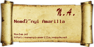 Neményi Amarilla névjegykártya